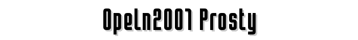 Opeln2001 Prosty font